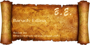 Baruch Edina névjegykártya